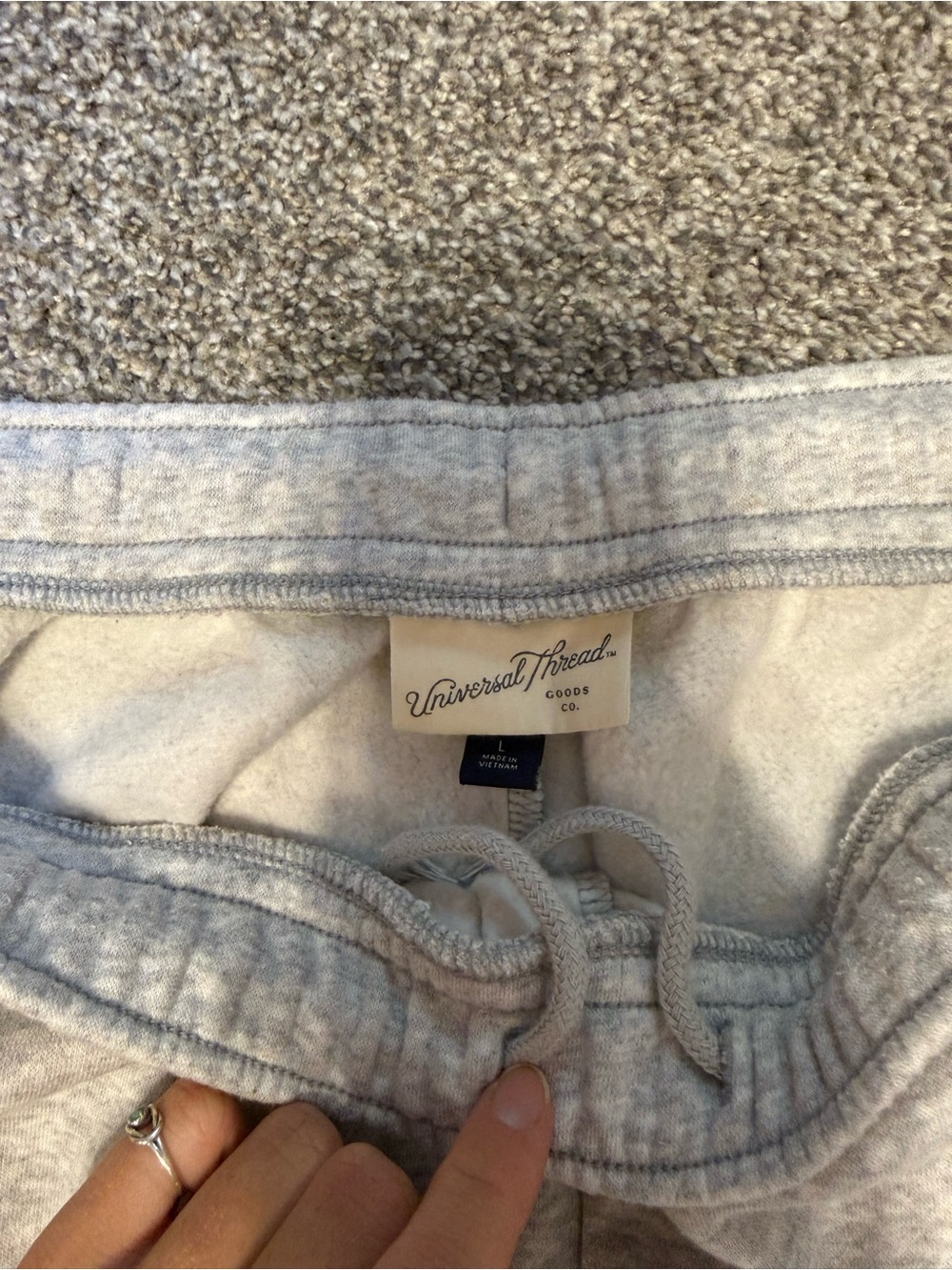 Universal Thread Light Gray Drawstring Sweatpants - Picture 2 of 2